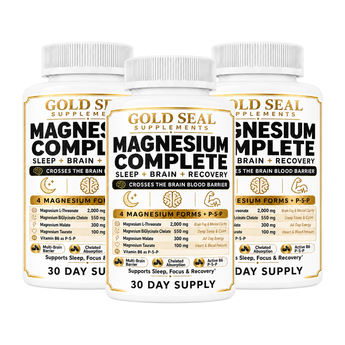 Magnesium Complete™ Brain Magnesium Complex (3 Bottles)
